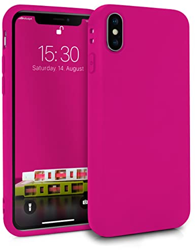 MyGadget Hülle kompatibel mit iPhone XS Max - robuste Handyhülle TPU Case Slim Silikonhülle - Back Cover Kratzfest Schutzhülle matt Pink