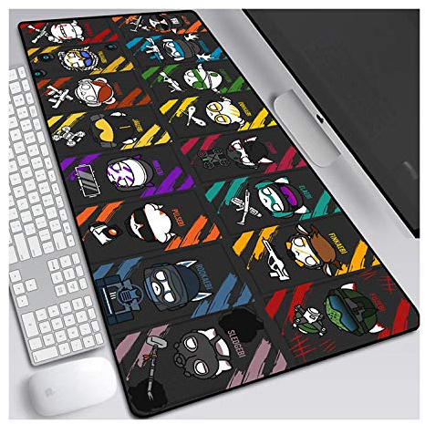 ITBT Rainbow Six XXL Anime Alfombrilla para ratón 800 x 300 mm - Speed Gaming Mousepad - Mouse Pad para Ordenador - 3mm Goma Antideslizante, para Gamers Ordenador, PC y Laptop, O