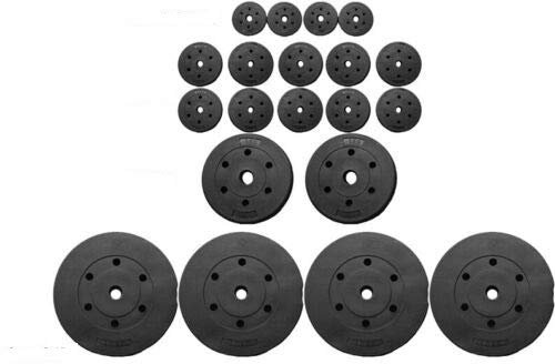 D pro T 80 kgs of Vinyl or Cast Iron Weight Plates Weights 1 Disc Dumbbell Barbell Bar