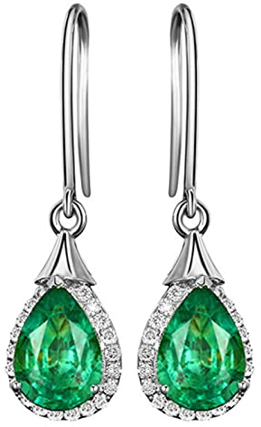 Luxus Grüne Turmalin Tropfen Ohrringe 925 Sterling Silber Smaragd Edelsteine Ohrringe Für Frauen Schmuck Geschenke