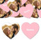 Goodtimes Foto-Konfetti Beidseitig Personalisierbar Foto Name Herz 2,5cm Dekoration für Hochzeit Geburtstag Partys 300 Stück Rosa