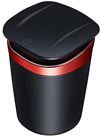 Auto-aschenbecher,aschenbecher Mit Deckel,tragbarer Auto-rauchzylinder Mit Cool Light Indicator,selbstverlöschend,rostfrei,für Auto-getränkehalter/haus/büro,Red