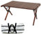 PYapron Klappbarer Campingtisch, Ultraleicht Holz Klapptisch Tragbar für Picknick Camping mit Tragetasche,Platzsparend,Robust,Nachhaltiges Bambus Holz für Reise Picknick,Walnut Color,120x60x45cm