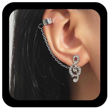 Yienate Mode Musik Note Ohrringe Ohrstecker Ohrringe Einzigartige Single Climber Crawler Manschetten Ohrringe Für Frauen Und Mädchen