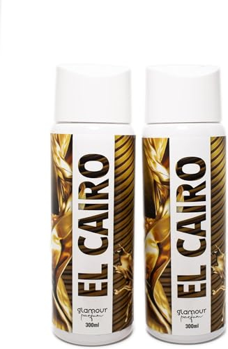 GLAMOUR PARFUM - Pack de 2 Recambios de Ambientador de Hogar El Cairo - 300 ml - Fragancia Frutal y Floral - Aroma de Larga Duración - Ambientador Textil - para Pulverizar en la Cama o en Cortinas