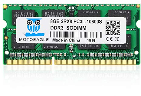 DDR3 1333 SODIMM PC3 10600S 8Go RAM, DDR3 1333MHz 8GB 2Rx8 PC3 10600S 204-Pin CL9 1.35V d'ordinateur Portable Mémoire