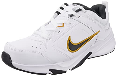 NIKE DM7564-103 Defy All Day Sneaker Adult White/Black-Gold Suede 10