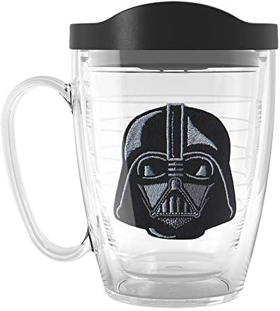 Tervis Star Wars Gobelet isotherme à double paroi avec emblème Dark Vador fabriqué aux États-Unis pour garder les boissons froides et chaudes, 473,6 g, classique