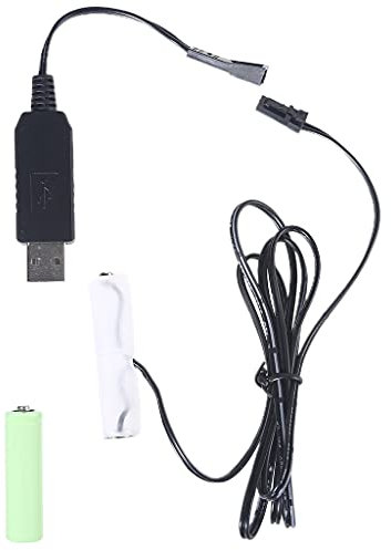 Maxtonser Eliminador de batería AA a 4Aa, Fuente de alimentación USB, reemplaza 1-4 Piezas, baterías AA de 1,5 V para Reloj, Juguetes, Luces navideñas, Ventilador Led, 3V 2Aa