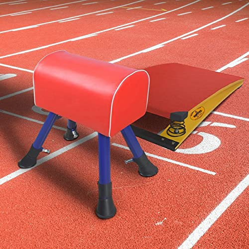 LZMZMQ Gymnastik Vault Für Home Drills, Bahnspringer Athletische Wettkampf Handspring Trainer/Trampolin Ausrüstung, Holz Sprungbrett Billig Haus (Color : Red)