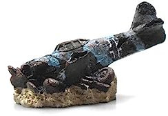 CLSSLVVBN Landschaft künstliches dekoratives Flugzeugwrack Dekor Aquarium Versteck Flugzeug Harz Dekorations Verzierung