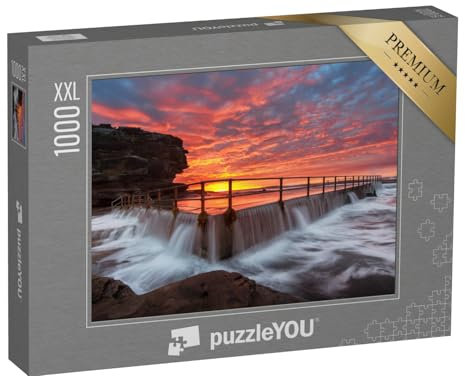 Puzzle 1000 Teile XXL „Sonnenaufgang am North Curl Curl Rockpool, Australien“ – aus der Puzzle-Kollektion Australien