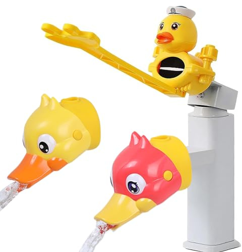 Kinder Hahn Extender Wasserhahn Wasserhahnverlängerung,Suuwwn Karikatur Wasserhahnanschluss Plastik Attachment Verlängerung Tap Extender 2pcs Anzapfung Extender und Wasserhahnschalter Extender