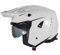 Casco cross enduro aperto Jet Sheratan con visiera parasole a scomparsa Trial Street Scooter Moto Bianco TAGLIA XL