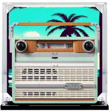 XDHVBES Vetrina in acrilico antipolvere progettata per Lego 10334 Vintage Radio Model Collection Protection Display Case (kit modello non incluso)