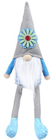 YENVWG Springtime Flower Long Legs Swedish Tomte Plush For Home Decor