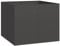 vidaXL Jardinera Acero Negro 100x100x80 cm, macetero, Soporte para Plantas, lecho Elevado, Soporte para jardineras, Bandeja para Plantas