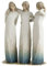 3 sorelle Willow Tree Figure in resina, decorazione per desktop dipinta a mano, statuetta decorativa per la casa, regalo per amici sorelle, blu