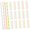 UTHCLO 100pcs Marshmallow Stick Cake Pop Sticks Pops Candies Tarts Holder Loot Popcorn Cones Reusable Clear Bag Candy Treat Sticks Fillers Candy Cane Spoons Pastel Straws Press Bulk Paper