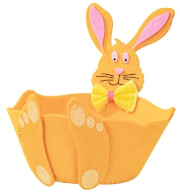Tuxxjzm Osterkorb aus Stoff – Cartoon-Süßigkeitenkorb, Osternester, Tischdekoration, dekorative Kinderzimmer-Boxen, Frühlingsparty-Zubehör für Süßigkeiten, Süßigkeiten, Spielzeug