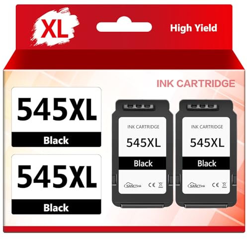 PG-545 XL 545XL Schwarz (2 Black) Druckerpatronen Ersatz für Canon 545 545XL PG-545XL für Canon TS3350 MX495 TS3450 TS3355 TR4550 TR4551 TS3351 TS3355 iP2850 MG2555S MG2450 MG2950 MG2455