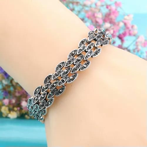 Stil Art Deco Revival Silber Markasit Stil Kristall Armband Geometrisch