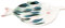 CIYODO Assiette en Céramique de Poisson pour Collations Plateau à Desserts Multifonction de Fête Design Créatif Réunions Familiales 1 Pièce