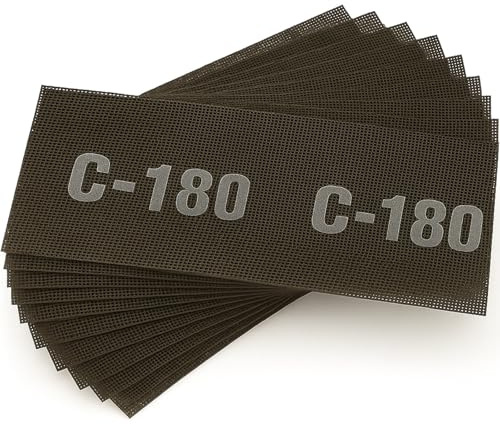 DEWEPRO Schleifgitter 50 Stück Körnung 180-280 x 93 mm - Schleifgitter zum Einspannen für staubarmes Schleifen von Farbe, Putz, Holz, Gips & Beton