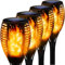 BatdTech Solari Fiamma Luci, Luci Giardino Solari 4 Pezzi Torce da Giardino Lampada Effetto Fiamma, IP65 Impermeabile Luce Solare Led Esterno