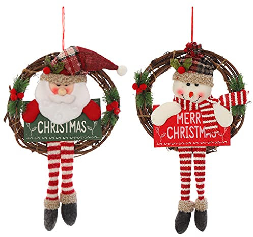 Colgante de Navidad con patas largas para puerta de muñeca, adorno para colgar en la puerta del árbol, colgante de Navidad