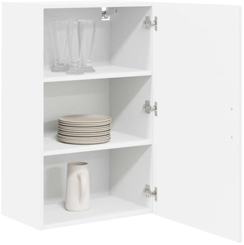 vidaXL Wall Cabinet PORTO High Gloss White 50 x 31 x 80 cm