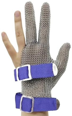Schnittschutzhandschuhe, 1 Stück Metzgerhandschuhe aus Netzgewebe, Handschutz, Arbeitshandschuhe, stichfest, schnittfest, aus Edelstahl(L)