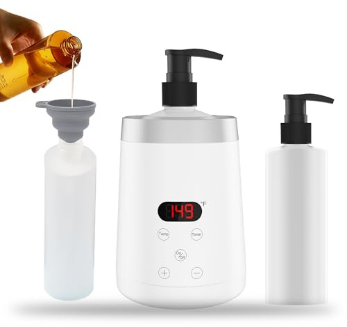 BACTIBLAST Massage Oil Heater Professional Oil Warmer for Massage, Automatic Lotion Warmer Massage Oil Warmer Heated Lotion Cream for Salon, Barber Shops (White)