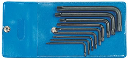 Jeu de tournevis coudés 9 pces TORX T7-T40