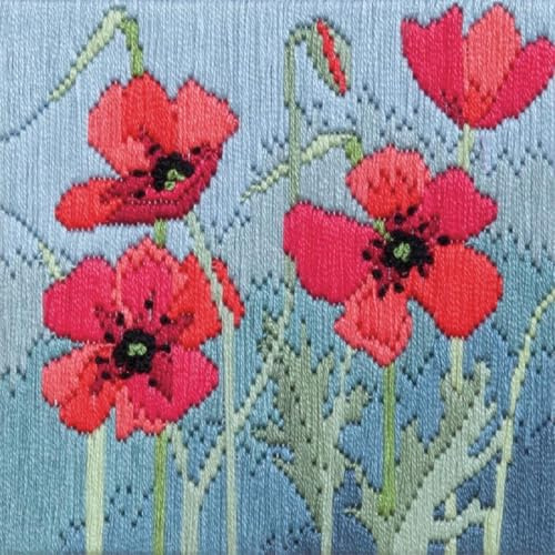 Derwentwater Designs Silken Long Stitch: Wild Poppies