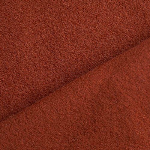Benedict - Edler Wollstoff aus reiner Schurwolle - Schwer & Blickdicht - Für Bekleidung und Dekorationen - Terra-Rost - Meterware