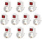 HEITECH Promotion GmbH HEITECH 1 fach Steckdosenadapter - 10x GS geprüfter Zwischenstecker mit Schalter - Adapterstecker