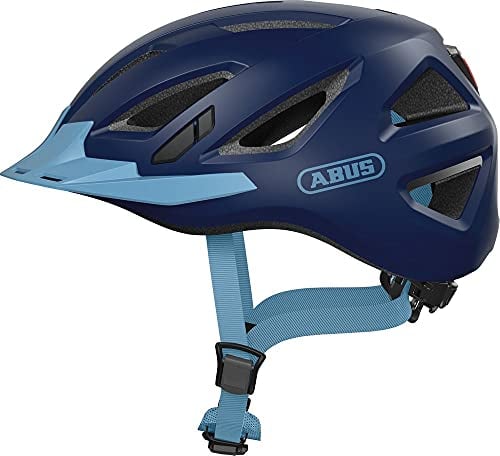 ABUS Stadthelm Urban-I 3.0 - Fahrradhelm mit Rücklicht, Schirm und Magnetverschluss - für Damen und Herren - Blau (core blue), Größe L
