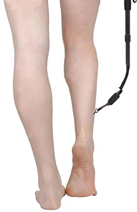 EASACE Rasoir d'extension avec longueur réglable et rasoir plié, poignée de rasoir pour le corps, brosse pour le brossage humide ou sec, rasoir multifonction pour le dos (noir)