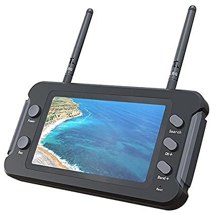 SoloGood FPV Monitor 4.3inch with DVR 5.8Ghz 40CH 800 x 480 IPS Drone Receiver Monitor Built in Battery for FPV Drone RC Cars
