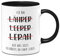 Tassenbrennerei Original - Lehrer Tasse mit Spruch Ich bin Lährer Leerer Lerah ach was solls ich arbeite an einer Schule - Kaffeetasse lustig (Schwarz)