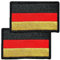 BUNDESWEHR LIEBE® 2 Stücke Deutschland Flaggen Patch Gestickt Abzeichen mit Klett I Deutsch Applikationen für Kleidung Taschen Rucksack Uniform Weste Hundegeschirr Militär Taktisch I Premium