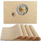 homEdge PVC-Platzdeckchen, rutschfest, hitzebeständig, waschbares Vinyl, beige, 4 Stück