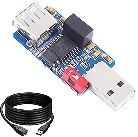 DAOKAI ADUM3160 USB Isolatormodul, USB-zu-USB-Isolatorplatine 1500 V Spannungsisolatormodul Treiberlose Plug-and-Play-Unterstützung 12 Mbit/s 1,5 Mbit/s mit USB-Kabel