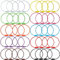 DOULEIN Llaveros de Alambre de Acero Inoxidable，40 Piezas Alambre Llavero de Cable Llaveros Cable Loops Llavero de Cuerda de Alambre para Senderismo Actividad Etiquetas identificación Equipaje