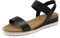 DREAM PAIRS Sandales Plates avec Sangles élastiques Jesus Slides Sandales d'extérieur Confortables pour Femmes SDPW2310W-E Noir Größe 39 (EUR)