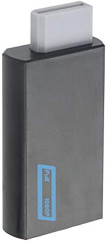 Cuifati Convertidor Full HD para Wii a HDMI con Salida de Video 1080P/720P HD y Adaptador de Convertidor de Audio Jack de 3,5 Mm, Video y Audio en Formato HDMI Completamente Digital