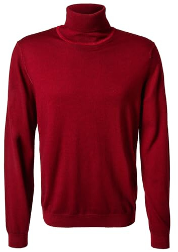 Pierre Cardin Herren Rollkragenpullover Strickpullover Rolli | Männer Strickpullover | hochgeschlossen | weich | Modern Fit | Red Dahlia 4301 | 3XL