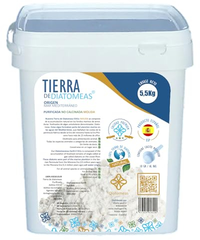 Tierra de Diatomeas E551c – Molida - Aditivo Tecnológico para Alimentación Animal – Cubo de 5,5kg