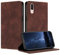 Mo-Beauty Hülle Kompatibel mit Huawei P20, Handyhülle P20, PU Leder Flip Wallet Klappbare Stoßfest Schutzhülle Handytasche Magnet Kartenfach Ledertasche Klapphülle für Huawei P20(Braun)